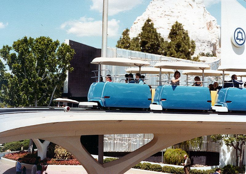 The people mover. Too bad this didn't catch on at the mall like they predicted (it would take us "everywhere") - maybe people would actually MOVE rather than stop in front of you and text