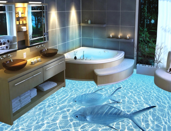 14 Amazing floors that look like water, the ocean, and more