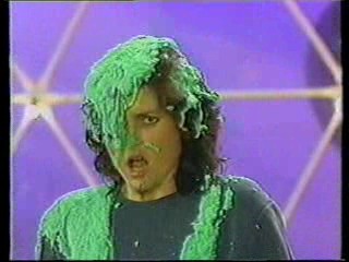 You can't do that on Television. Biggest dream was to be green slimed (did anyone else notice how it change to a thinner, darker, less satisfying slime in later years?)