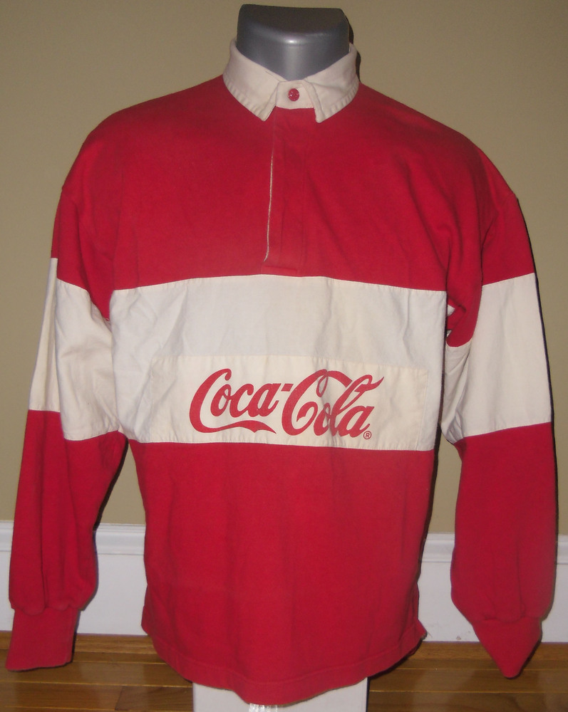 1980's coca cola rugby shirt
