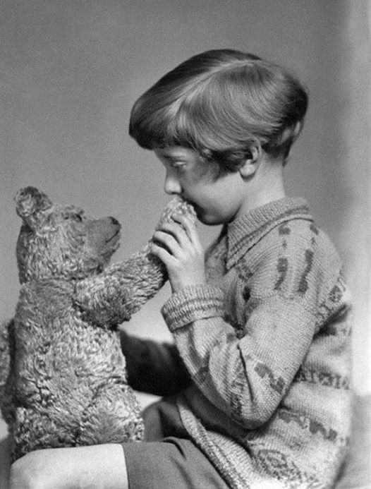 The real Christopher Robin and Winnie the Pooh