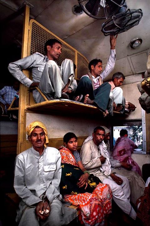 The morning train commute in India... brutal