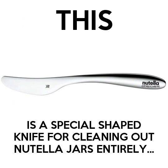 wmf nutella knife - This nutella Is A Special Shaped Knife For Cleaning Out Nutella Jars Entirely...