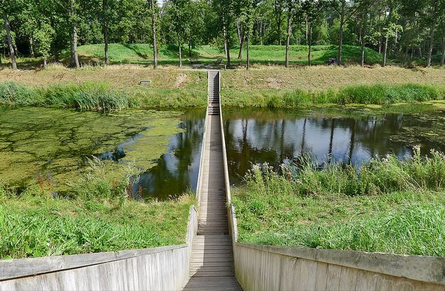 They wanted this bridge in the Netherlands to be a low profile one that blended into the scenery.