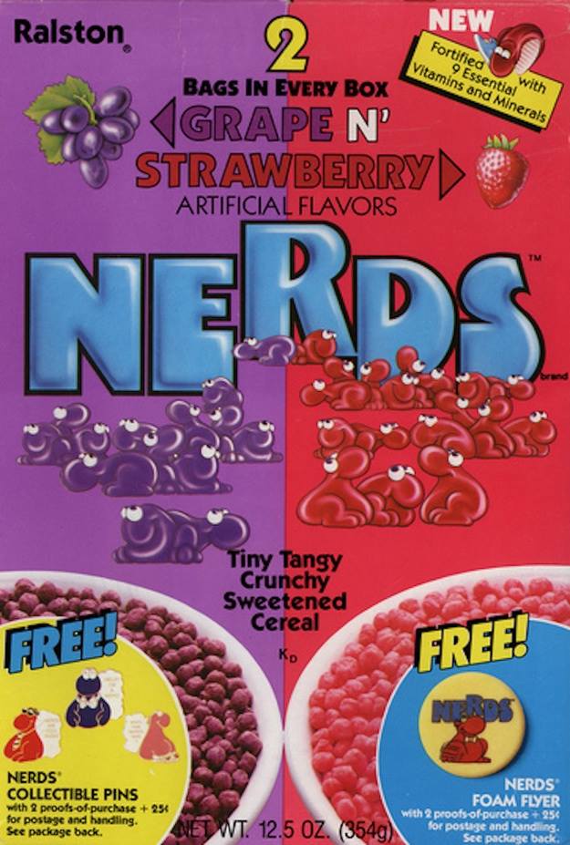 Nerd Cereal made you feel so in control- some days you could have grape, some days strawberry and SOMETIMES you would MIX the TWO! WHOOHOO!