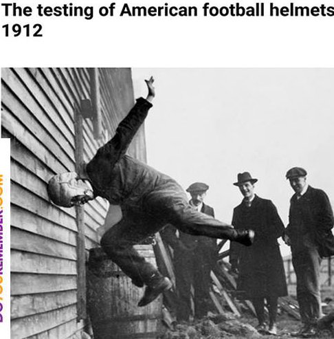 helmet test 1912 - The testing of American football helmets 1912