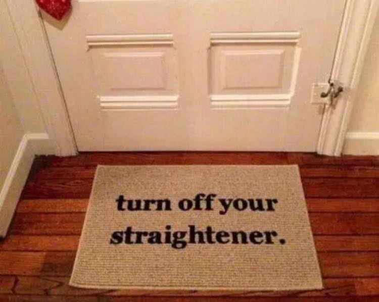floor - turn off your straightener.