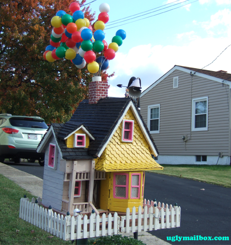 This one is clever but when the balloons deflate, it just looks like another house mailbox