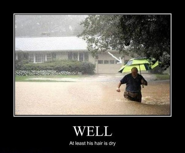 funny picture of demotivational poster of a flood