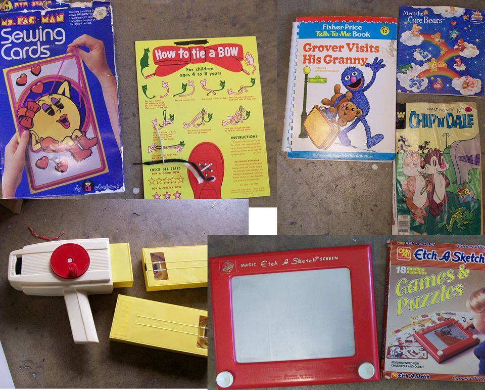 And sewing cards, talk-to-me-players and etch-a-sketch took the place of portable DVD players for roadtrips