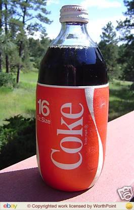 Mini cokes in glass bottles