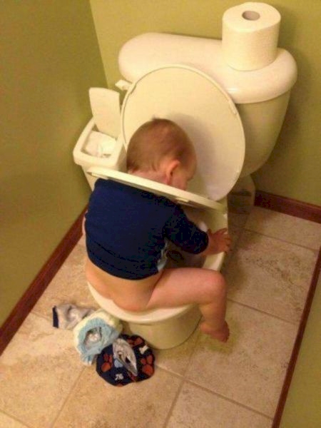 Toilets seem to pose quite a problem for children