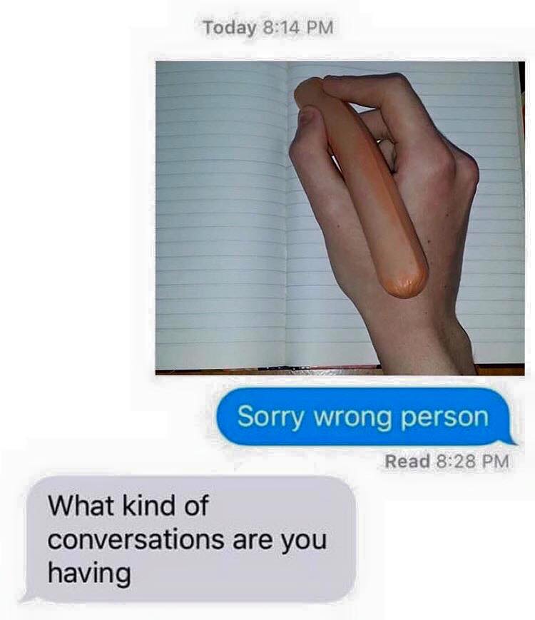sorry wrong person - Today Sorry wrong person Read What kind of conversatio...