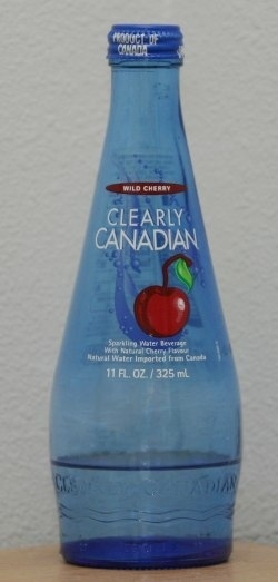 old clearly canadian - et ne Clearly Canadian Sparkling Water Beverage Wien Natural Cherry Flavou Natural Water imported from Canada 11 F., Oz325 ml