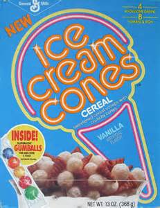 80's ice cream cone cereal - Cereal ro con erre Inside! Gumballs Vanili Net Wt 130Z 388