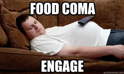 thanksgiving food coma meme - Ninh Food Coma Engage quickmeme.com
