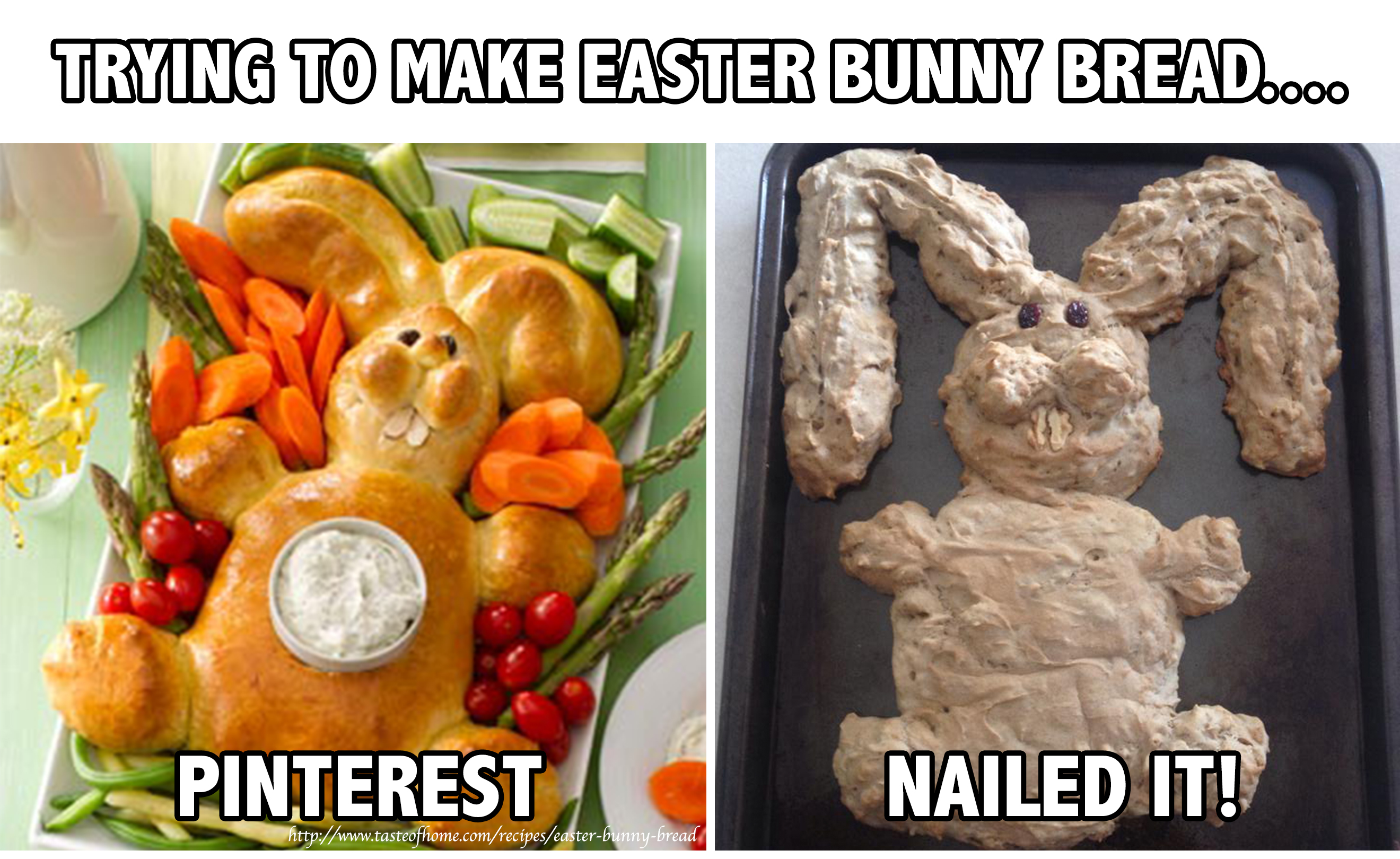 Recipe - Trying To Make Easter Bunny Bread.... Pinterest Nailed It! M brad