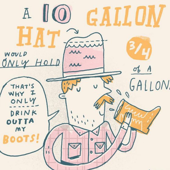 clip art - A To Gailon Hat Forum Would Only Hold M of Gallon Worm That'S Why I Only Drink Outta My Boots!