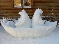 24 amazing snow sculptures