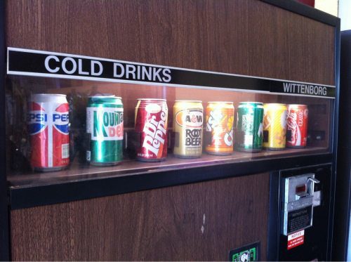 This was the extent of the coke machines