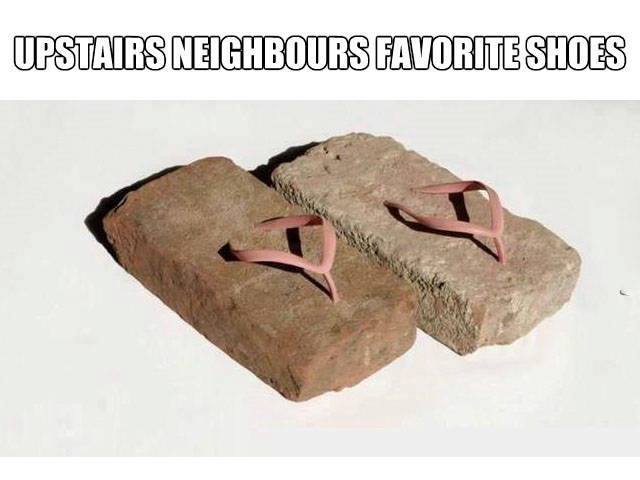 brick flip flops - Upstairs Neighbours Favorite Shoes