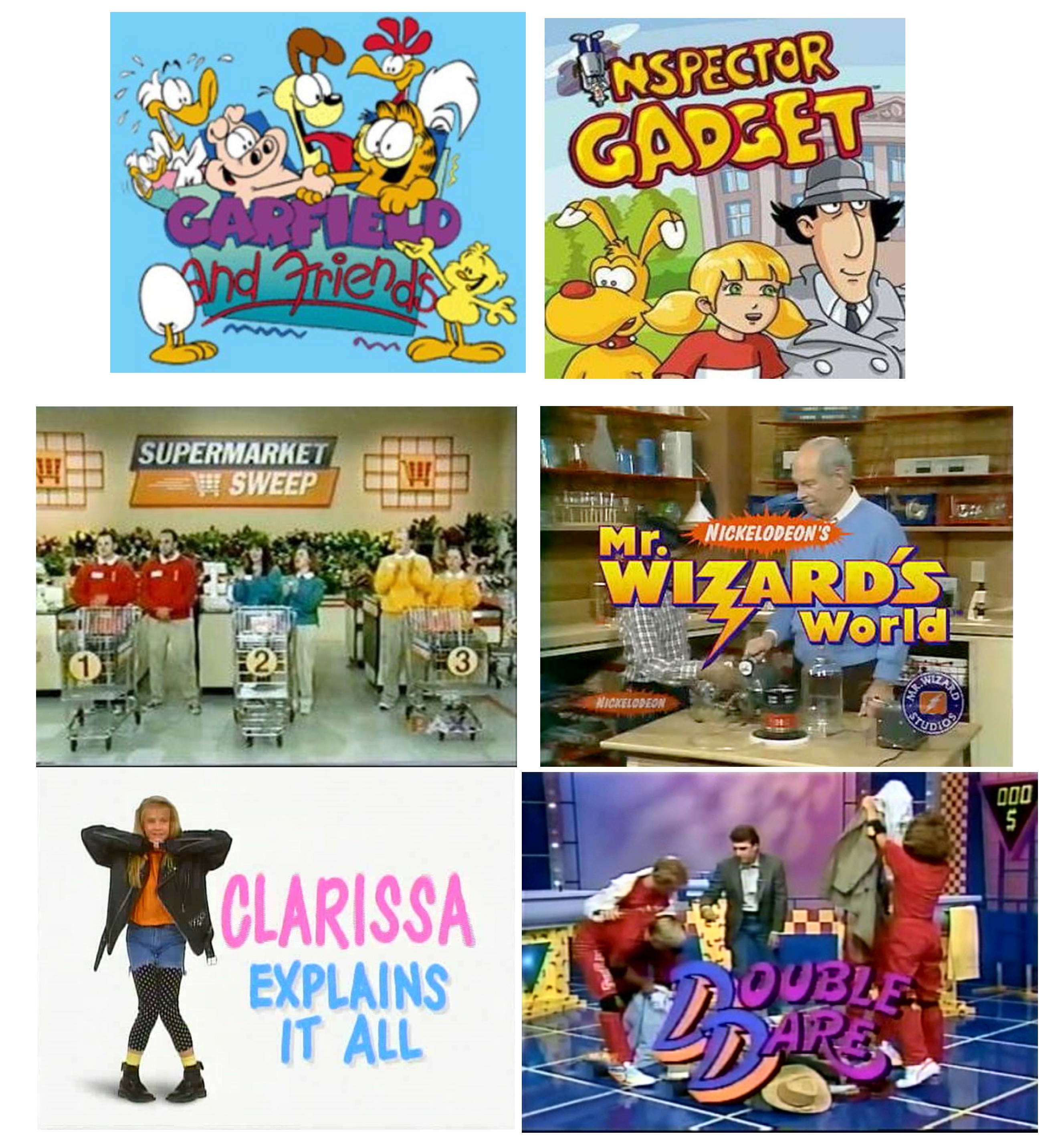 cartoon - Inspector Gadget yer Supermarket Sweep Supermarket Nickelodeon Wizards, World Clarissa Explains It All Double