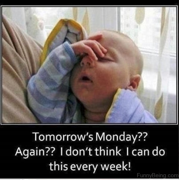 can t do monday - Tomorrow's Monday?? Again?? I don't think I can do this every week! FunnyBeing.com