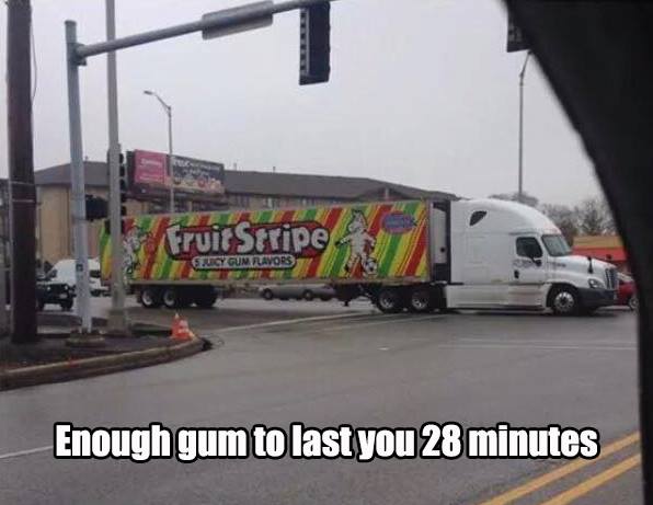 fruit stripe gum car - Fruit Stripe Sluis Gumaravos Enough gum to last you 28 minutes