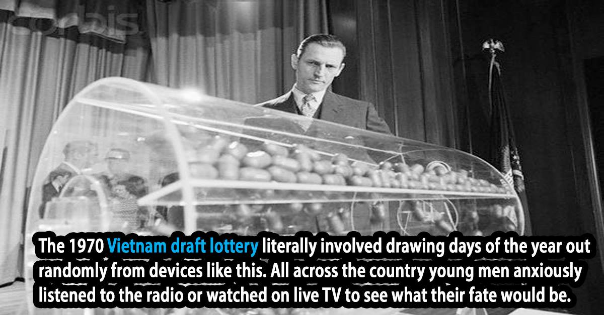 vietnam war draft lottery - The 1970 Vietnam draft lottery literally involved drawing days of the year out randomly from devices this. All across the country young men anxiously listened to the radio or watched on live Tv to see what their fate would be.