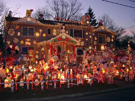 Don't be THAT FREAKING NEIGHBOR, unless they're the lights that get warm, then the neighbor is neighborly helping to cut down on his neighbors' heating bills by keeping them all warm.