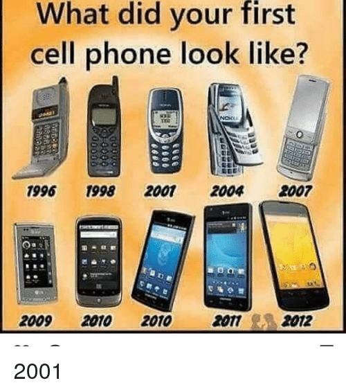 did cell phones look like in 1996 - What did your first cell phone look ? 100 99999 9 Odds @ 1996 1998 2001 2004 2007 2009 2010 2010 2011 2012 2001