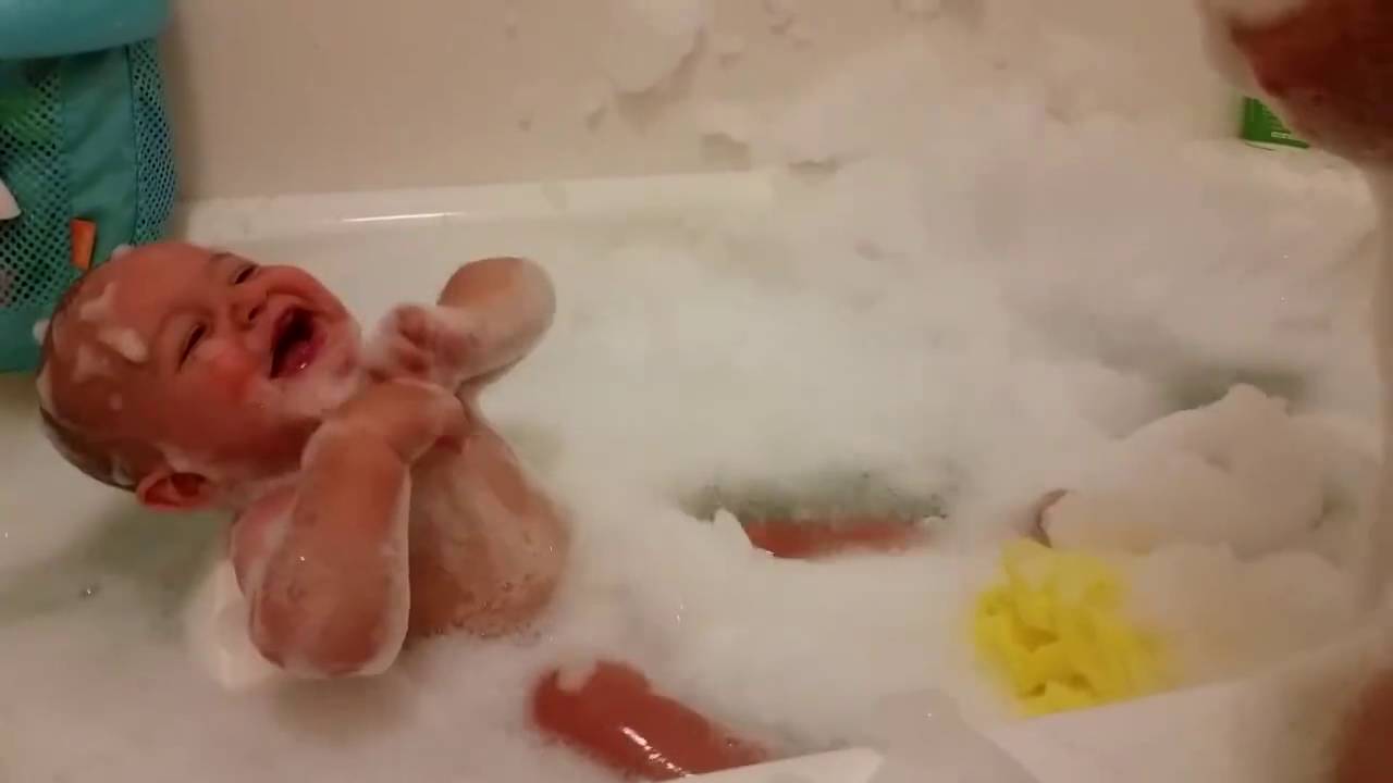 Bubbles can bring out excitement that a regular bath just doesn't bring