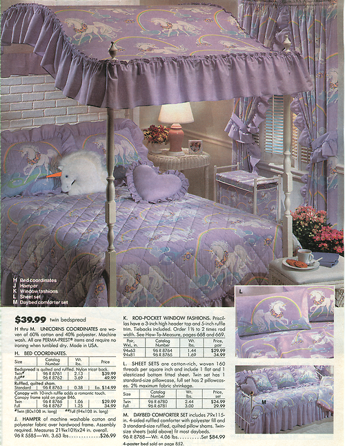 The Purple Unicorn print was super popular in the '80s