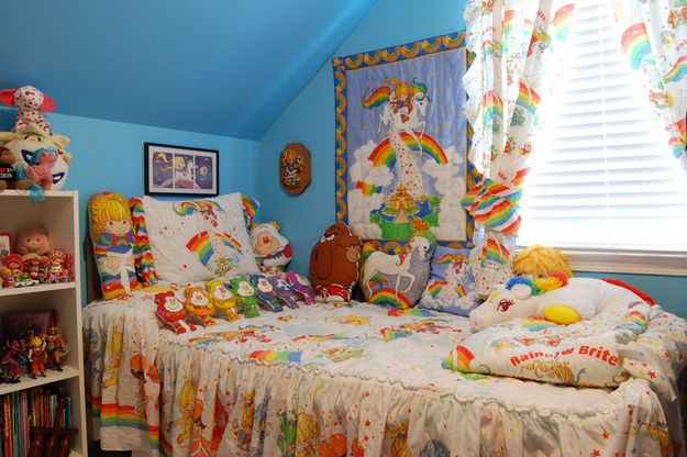 Bedspreads were a thing and the sets came with cloth wall art, those pouches that hung on the side of your bed so you could tuck a magazine or box of kleenx in it and of course the matching window treatments