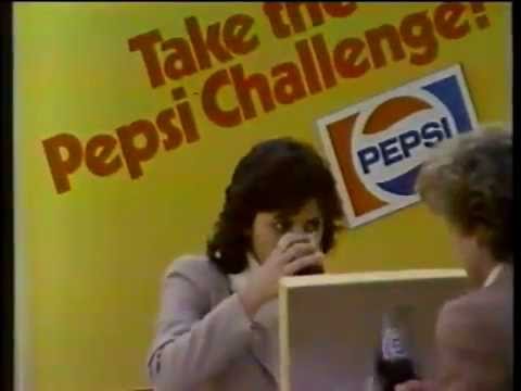 This was the Pepsi challege because Pepsi wanted to be the better coke. Across the country, pop up test-taste stations appeared overnight, manned by teen who excitedly begged you to take the taste test challenge because Pepsi would win. It never did.