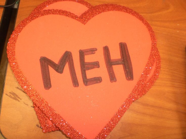 memes - heart  that says meh