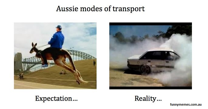 sydney harbour bridge - Aussie modes of transport Expectation... Reality... funnymemes.com.au