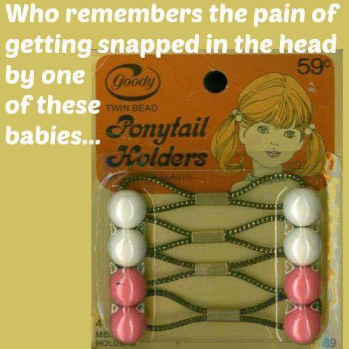Who remembers the pain of getting snapped in the head by one Goody 59 of these Wn Bead babies... Ponytail Holders Holde