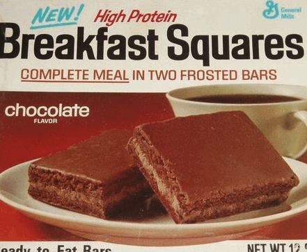 breakfast squares 1970s - New! High Protein Breakfast Squares Complete Meal In Two Frosted Bars chocolate Flavor eady to Eat Rare Net Wt 12