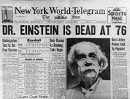 albert einstein death - T New York World Telegram Sports Dr. Einstein Is Dead At 76 Sal Bass B