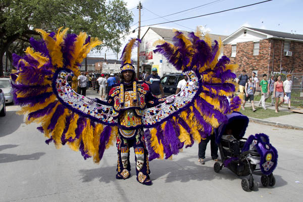 Mardi Gras Indians make their own costumes, they cost more than $1000 and countess man hours