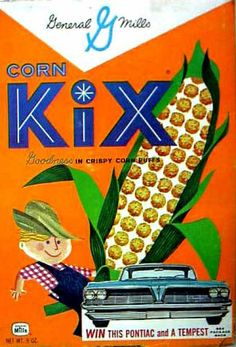 cereal box - Beranai ymates Corn Ki Goods I Crispy Co Win This Pontiac and A Tempest