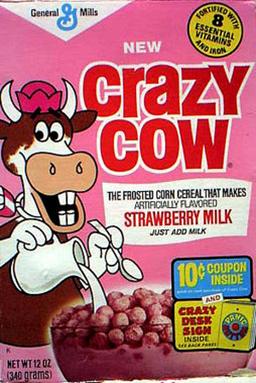crazy cow cereal - General Mills Cain New crazy Cow The Frosted Corn Cereal That Makes Artificially Flavored Strawberry Milk Just Add Milk To Coupon Y Inside Ry Der Sigm Inside Net WT1202 1340 grams