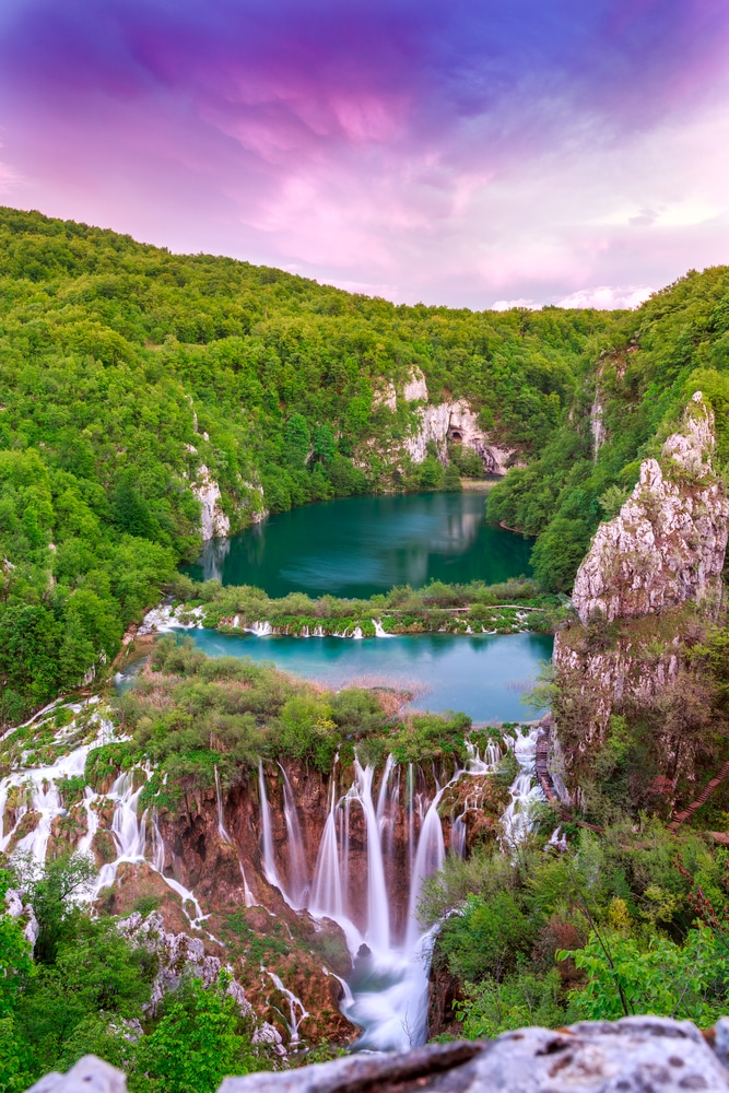 You can almost hear the crashing waterfalls in Plitvice National Park.