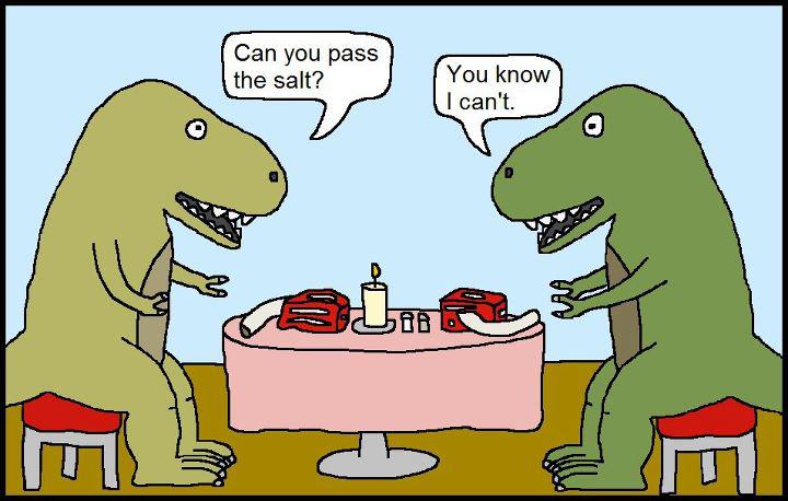 T-Rex funnies for your friends with short arms