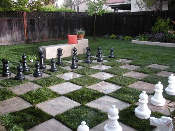 The chess set is about $100 and the cost of 32 pavers