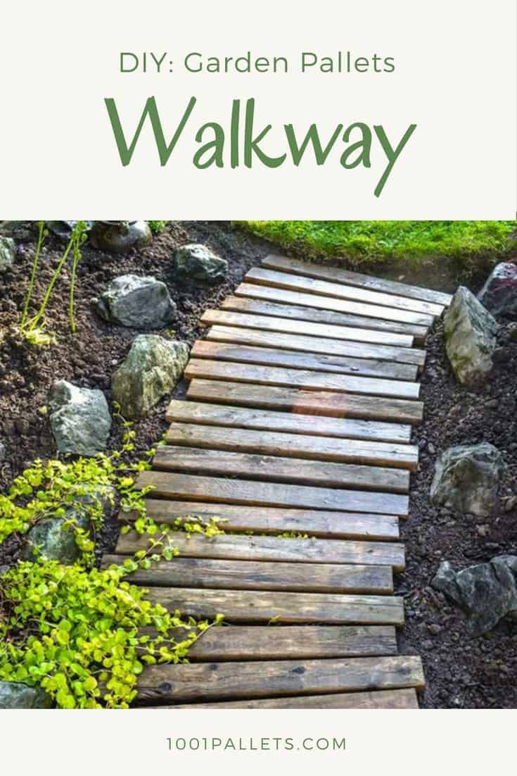 Make a walkway with some stain and the slats off of a pallet (some places will give that to you for free)