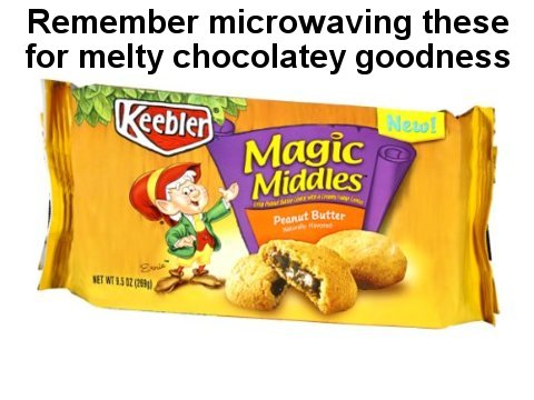 snack - Remember microwaving these for melty chocolatey goodness Keebler Neno Magic Middles Peanut Butter Het Wt 1312