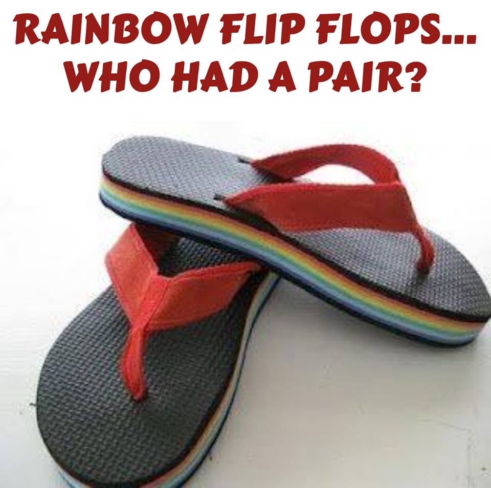 flip flops - Rainbow Flip Flops... Who Had A Pair?