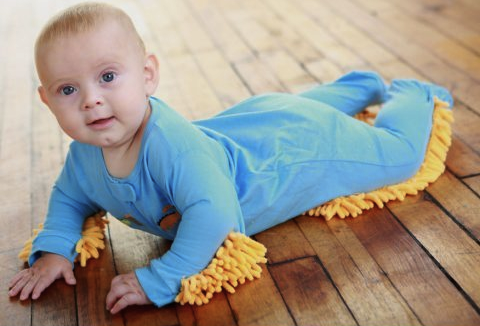 Use your baby to clean your floor?